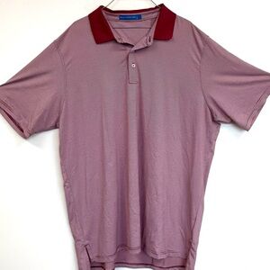 Southern Tide Men's Maroon Polo with Dark Red Collar